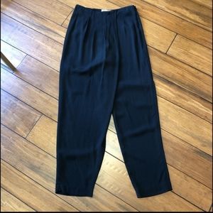 Zara black draped dress pants